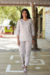 MANGAI Premium Cotton Printed Night Suits | Stylish Print's All Over | Top & Bottom Set | 3/4 Sleeve | Trendy Night Suits for Stylish Women's (TPS-3/4)