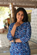 MANGAI Premium Cotton Printed Night Suits | Stylish Print's All Over | Top & Bottom Set | 3/4 Sleeve | Trendy Night Suits for Stylish Women's (TPS-3/4)