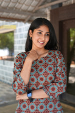 MANGAI Premium Cotton Printed Night Suits | Stylish Print's All Over | Top & Bottom Set | 3/4 Sleeve | Trendy Night Suits for Stylish Women's (TPS-3/4)