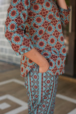 MANGAI Premium Cotton Printed Night Suits | Stylish Print's All Over | Top & Bottom Set | 3/4 Sleeve | Trendy Night Suits for Stylish Women's (TPS-3/4)