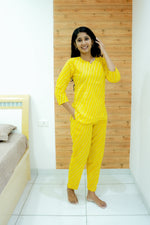 MANGAI Premium Cotton Printed Night Suits | Stylish Print's All Over | Top & Bottom Set | 3/4 Sleeve | Trendy Night Suits for Stylish Women's (TPS-3/4)