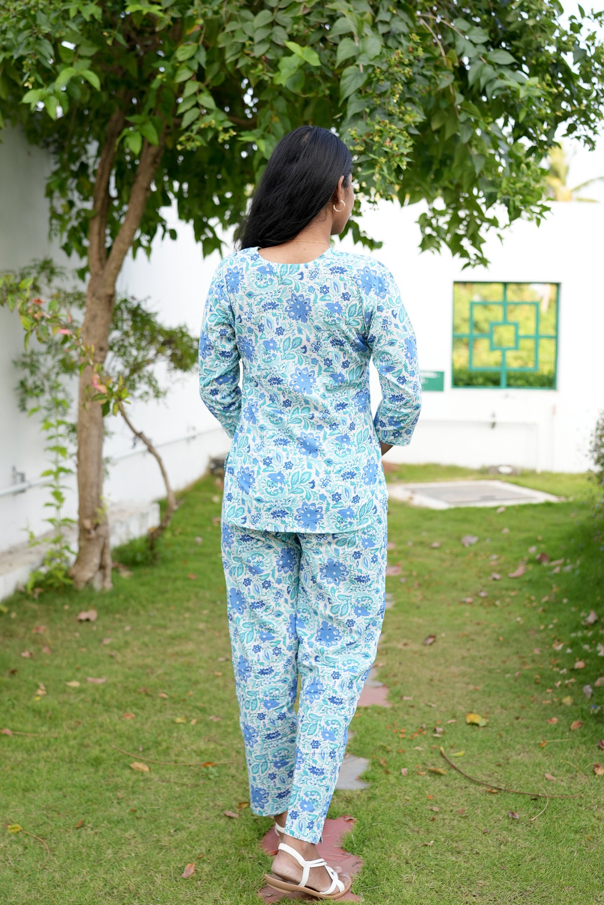 MANGAI Premium Cotton Printed Night Suits | Stylish Print's All Over | Top & Bottom Set | 3/4 Sleeve | Trendy Night Suits for Stylish Women's (TPS-3/4)