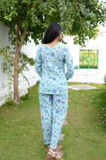 MANGAI Premium Cotton Printed Night Suits | Stylish Print's All Over | Top & Bottom Set | 3/4 Sleeve | Trendy Night Suits for Stylish Women's (TPS-3/4)