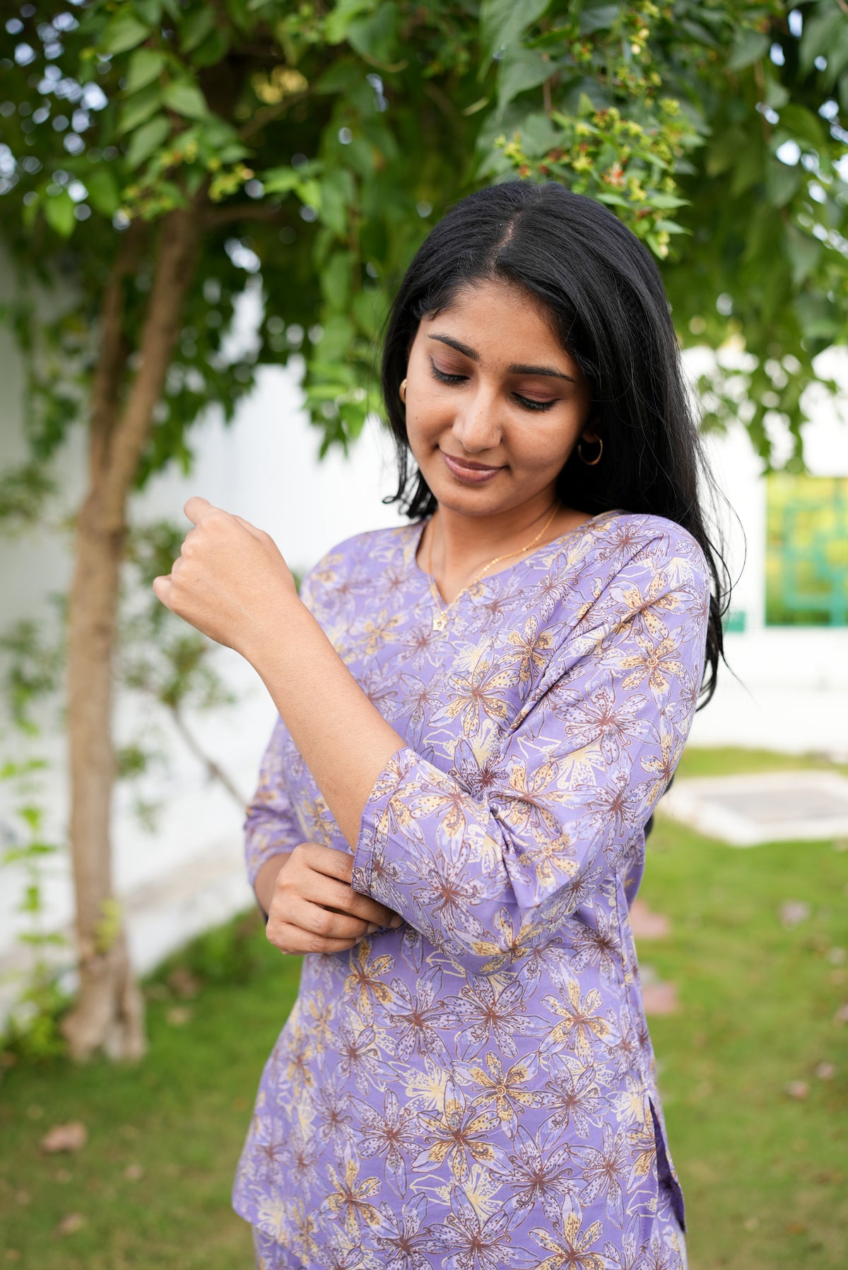 MANGAI Premium Cotton Printed Night Suits | Stylish Print's All Over | Top & Bottom Set | 3/4 Sleeve | Trendy Night Suits for Stylish Women's (TPS-3/4)