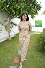 MANGAI Premium Cotton Printed Night Suits | Stylish Print's All Over | Top & Bottom Set | 3/4 Sleeve | Trendy Night Suits for Stylish Women's (TPS-3/4)
