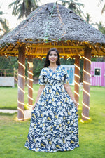 Mangai 3 Layer Flared Frock Model Nighties Soft and Smooth Premium Quality Rayon Material , Fancy Frilled Sleeve, Side Pocket , Back tie Rope , Stylish Collection's for Trendy Women's (MRK)