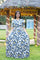 Large / Navy Blue Abstract Maxi Frock