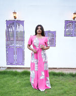 Stylish Arrivals Rayon Gathering Frock Model Night Gown's | Front Adjustable Gathering Style Rope | Puff Sleeve | Trending Collection's for Stylish Women's (FKG)