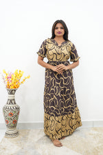 Mangai 3 Layer Flared Frock Model Nighties Soft and Smooth Premium Quality Rayon Material , Fancy Frilled Sleeve, Side Pocket , Back tie Rope , Stylish Collection's for Trendy Women's (MRK)