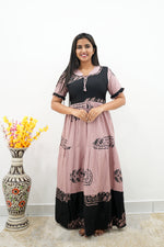 Mangai 3 Layer Flared Frock Model Nighties Soft and Smooth Premium Quality Rayon Material , Fancy Frilled Sleeve, Side Pocket , Back tie Rope , Stylish Collection's for Trendy Women's (MRK)