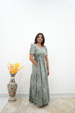 Stylish Arrivals Rayon Gathering Frock Model Night Gown's | Front Adjustable Gathering Style Rope | Puff Sleeve | Trending Collection's for Stylish Women's (FKG)