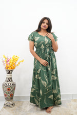 Stylish Arrivals Rayon Gathering Frock Model Night Gown's | Front Adjustable Gathering Style Rope | Double Layer Sleeve | Trending Collection's for Stylish Women's (FKG)