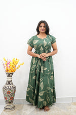 Stylish Arrivals Rayon Gathering Frock Model Night Gown's | Front Adjustable Gathering Style Rope | Double Layer Sleeve | Trending Collection's for Stylish Women's (FKG)