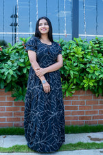 Stylish Alpine 3 Layer Frock Model Nighties| Fancy Sleeves & Neck Pattern| Side Pocket with Back Tie Rope | Perfect Nightwear Trendy Women's (AFK)