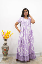 MANGAI Rayon Frock Nighties | Front Open Lengthy Zipper Comforts Feeding | Fancy Double Layered Sleeve's | Post & Pre Pregnancy's and Casual Wear | Side Pocket |Versatile Rayon Frock Night Gown's for Stylish Women's (RFF)