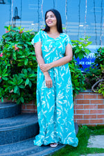 Stylish Alpine 3 Layer Frock Model Nighties| Fancy Sleeves & Neck Pattern| Side Pocket with Back Tie Rope | Perfect Nightwear Trendy Women's (AFK)