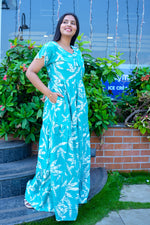 Stylish Alpine 3 Layer Frock Model Nighties| Fancy Sleeves & Neck Pattern| Side Pocket with Back Tie Rope | Perfect Nightwear Trendy Women's (AFK)