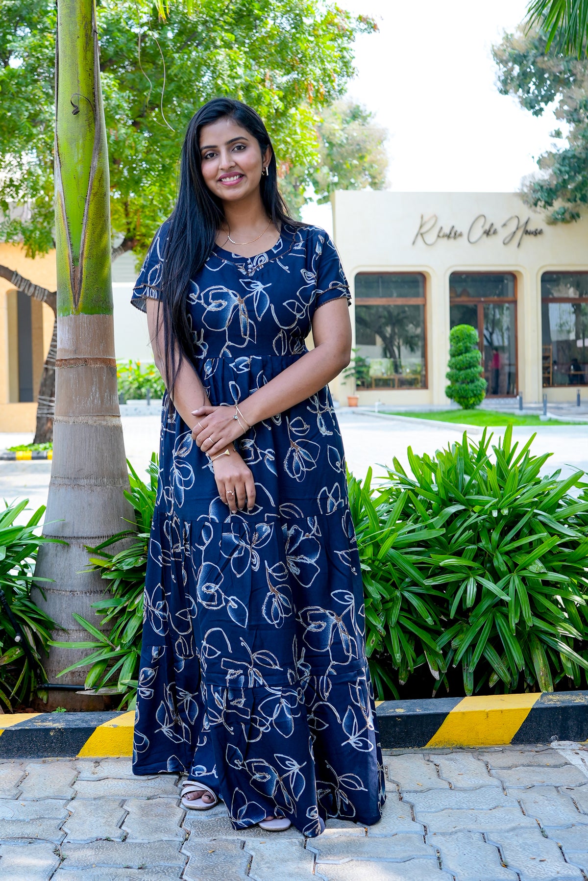 Stylish Alpine 3 Layer Frock Model Nighties| Fancy Sleeves & Neck Pattern| Side Pocket with Back Tie Rope | Perfect Nightwear Trendy Women's (AFK)