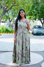 Stylish Alpine 3 Layer Frock Model Nighties| Fancy Sleeves & Neck Pattern| Side Pocket with Back Tie Rope | Perfect Nightwear Trendy Women's (AFK)