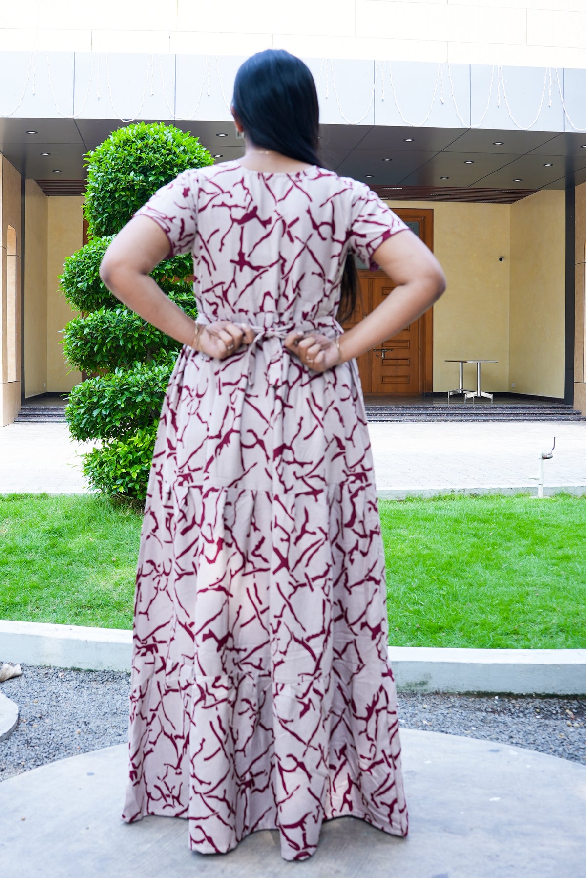 Stylish Alpine 3 Layer Frock Model Nighties| Fancy Sleeves & Neck Pattern| Side Pocket with Back Tie Rope | Perfect Nightwear Trendy Women's (AFK)