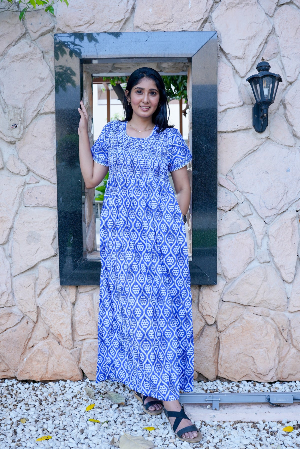 Soft Cotton Stretchable Smocking Nighties for New Arrivals | Daily Comforts & Light Weighted Elastic Nighties| Smocking Nightgown for Trendy Women's (SCT)