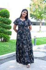 Stylish Alpine 3 Layer Frock Model Nighties| Fancy Sleeves & Neck Pattern| Side Pocket with Back Tie Rope | Perfect Nightwear Trendy Women's (AFK)