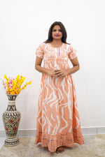 MANGAI Rayon Frock Nighties | Front Open Lengthy Zipper Comforts Feeding | Fancy Double Layered Sleeve's | Post & Pre Pregnancy's and Casual Wear | Side Pocket |Versatile Rayon Frock Night Gown's for Stylish Women's (RFF)