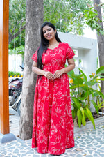 Stylish Alpine 3 Layer Frock Model Nighties| Fancy Sleeves & Neck Pattern| Side Pocket with Back Tie Rope | Perfect Nightwear Trendy Women's (AFK)