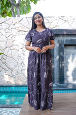 Stylish Alpine 3 Layer Frock Model Nighties| Fancy Sleeves & Neck Pattern| Side Pocket with Back Tie Rope | Perfect Nightwear Trendy Women's (AFK)