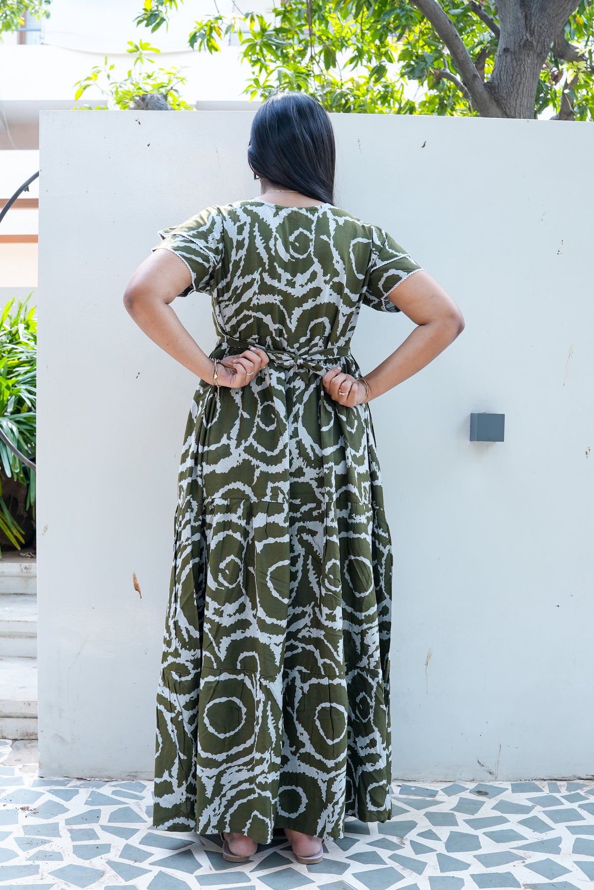 Stylish Alpine 3 Layer Frock Model Nighties| Fancy Sleeves & Neck Pattern| Side Pocket with Back Tie Rope | Perfect Nightwear Trendy Women's (AFK)