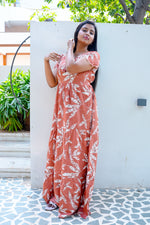 Stylish Alpine 3 Layer Frock Model Nighties| Fancy Sleeves & Neck Pattern| Side Pocket with Back Tie Rope | Perfect Nightwear Trendy Women's (AFK)