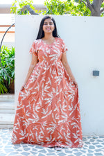 Stylish Alpine 3 Layer Frock Model Nighties| Fancy Sleeves & Neck Pattern| Side Pocket with Back Tie Rope | Perfect Nightwear Trendy Women's (AFK)