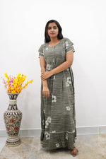MANGAI Rayon Frock Nighties | Front Open Lengthy Zipper Comforts Feeding | Fancy Double Layered Sleeve's | Post & Pre Pregnancy's and Casual Wear | Side Pocket |Versatile Rayon Frock Night Gown's for Stylish Women's (RFF)