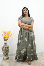 MANGAI Rayon Frock Nighties | Front Open Lengthy Zipper Comforts Feeding | Fancy Double Layered Sleeve's | Post & Pre Pregnancy's and Casual Wear | Side Pocket |Versatile Rayon Frock Night Gown's for Stylish Women's (RFF)