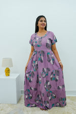 Stylish Alpine 3 Layer Frock Model Nighties| Fancy Sleeves & Neck Pattern| Side Pocket with Back Tie Rope | Perfect Nightwear Trendy Women's (AFK)