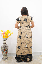 MANGAI Rayon Frock Nighties | Front Open Lengthy Zipper Comforts Feeding | Fancy Double Layered Sleeve's | Post & Pre Pregnancy's and Casual Wear | Side Pocket |Versatile Rayon Frock Night Gown's for Stylish Women's (RFF)