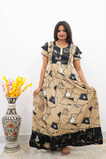 MANGAI Rayon Frock Nighties | Front Open Lengthy Zipper Comforts Feeding | Fancy Double Layered Sleeve's | Post & Pre Pregnancy's and Casual Wear | Side Pocket |Versatile Rayon Frock Night Gown's for Stylish Women's (RFF)