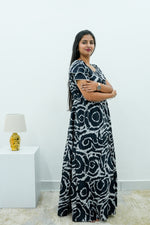 Stylish Alpine 3 Layer Frock Model Nighties| Fancy Sleeves & Neck Pattern| Side Pocket with Back Tie Rope | Perfect Nightwear Trendy Women's (AFK)