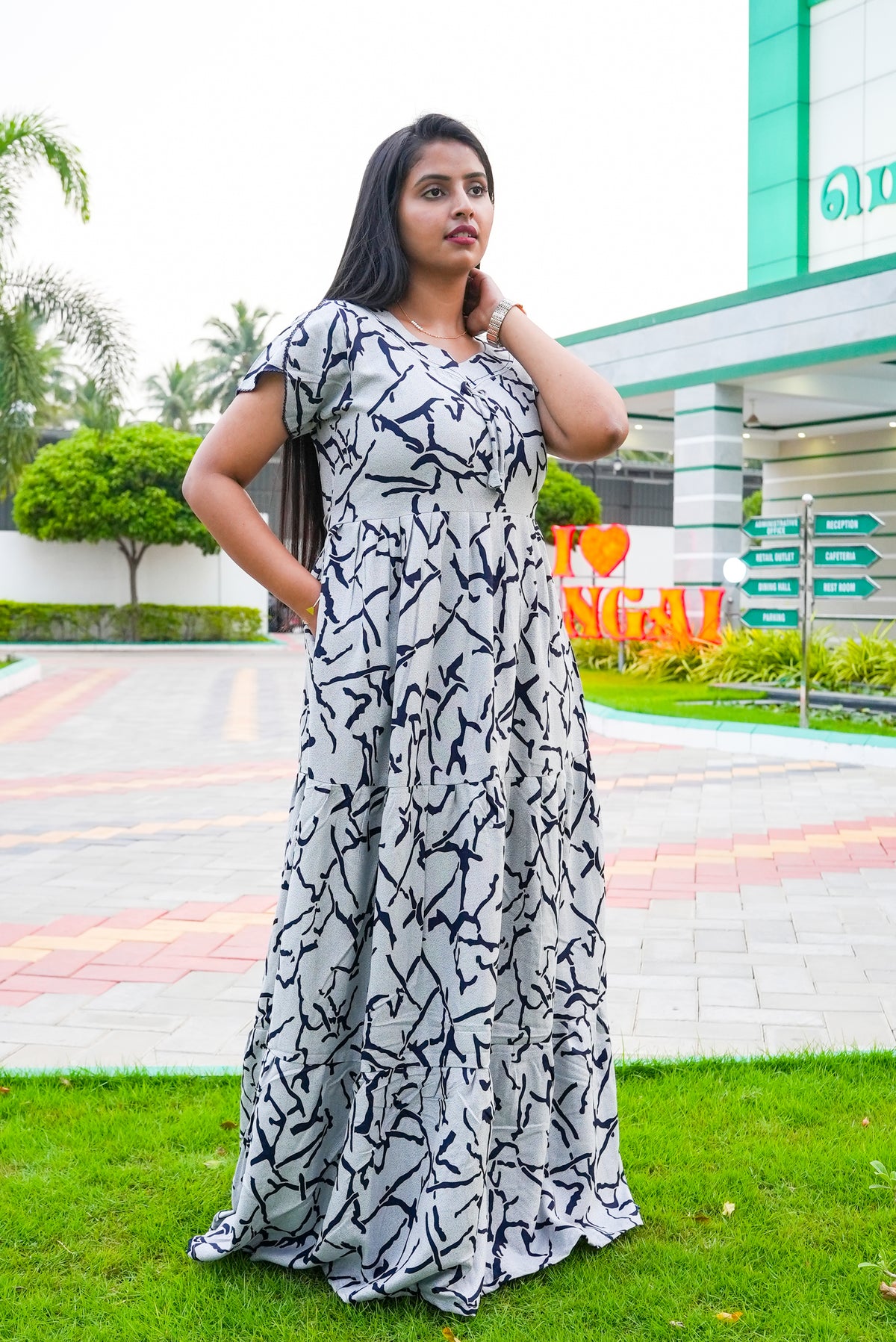 Stylish Alpine 3 Layer Frock Model Nighties| Fancy Sleeves & Neck Pattern| Side Pocket with Back Tie Rope | Perfect Nightwear Trendy Women's (AFK)