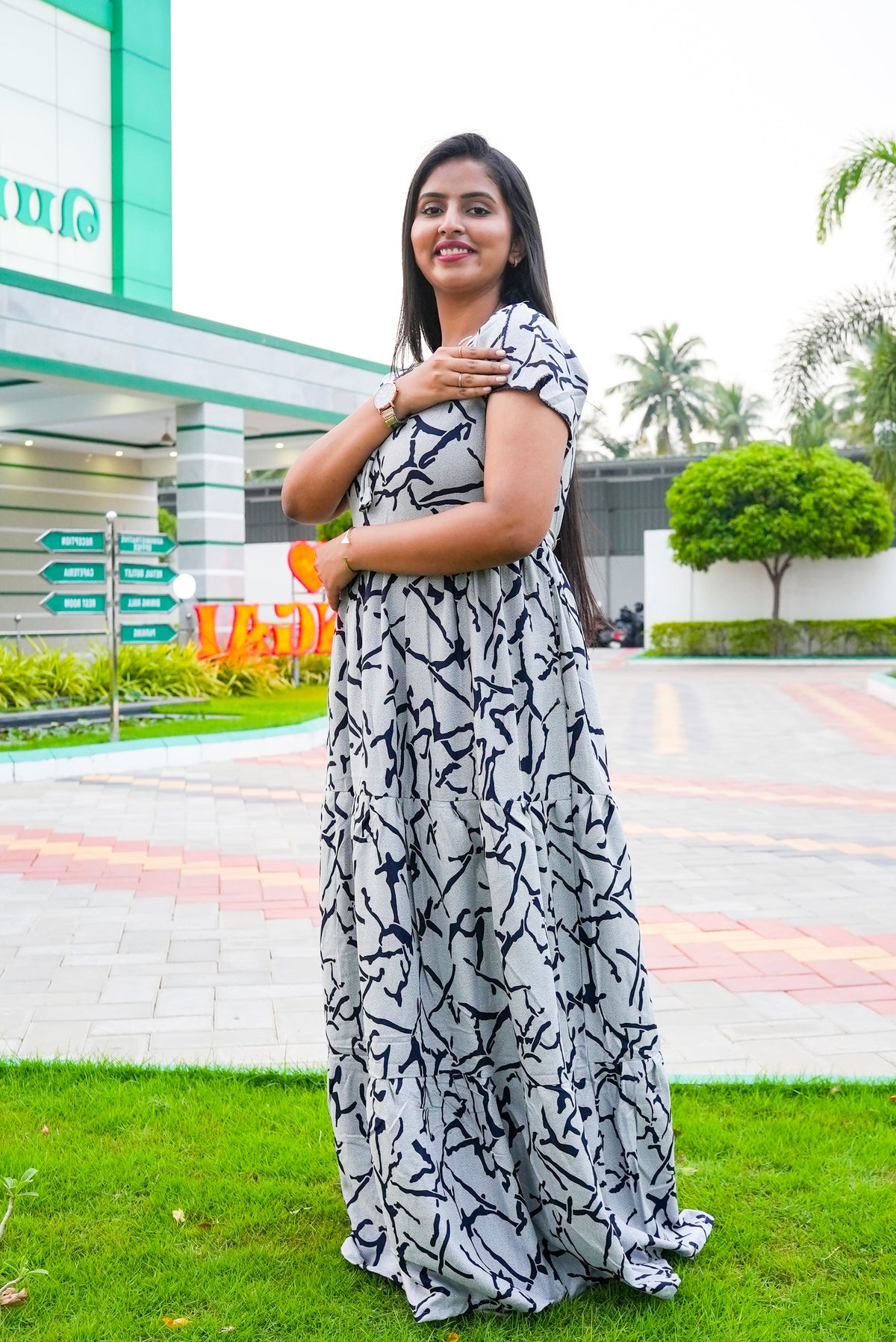 Stylish Alpine 3 Layer Frock Model Nighties| Fancy Sleeves & Neck Pattern| Side Pocket with Back Tie Rope | Perfect Nightwear Trendy Women's (AFK)