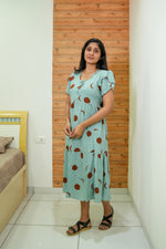 Imported Rayon MAXI FROCK Model Nighties | Fancy Petal Sleeve | Fancy Neck & Side Pocket | Pleated Frock MAXI Style | Trendy Collection's for Stylish Women & Teenage Girl (IRM)