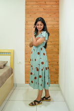 Imported Rayon MAXI FROCK Model Nighties | Fancy Petal Sleeve | Fancy Neck & Side Pocket | Pleated Frock MAXI Style | Trendy Collection's for Stylish Women & Teenage Girl (IRM)