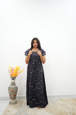 Stylish Arrivals Rayon Gathering Frock Model Night Gown's | Front Adjustable Gathering Style Rope | Double Layer Sleeve | Trending Collection's for Stylish Women's (FKG)
