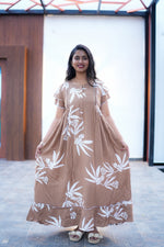 MANGAI Rayon Frock Nighties | Front Open Lengthy Zipper Comforts Feeding | Fancy Double Layered Sleeve's | Post & Pre Pregnancy's and Casual Wear | Side Pocket |Versatile Rayon Frock Night Gown's for Stylish Women's (RPW)