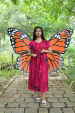 Seafoam Meadow Rayon Foil Maxi Frock – Elegant Puff Sleeve Tiered Summer Dress with Adjustable Drawstring Waist & Pockets - Drawstring Maxi Frock