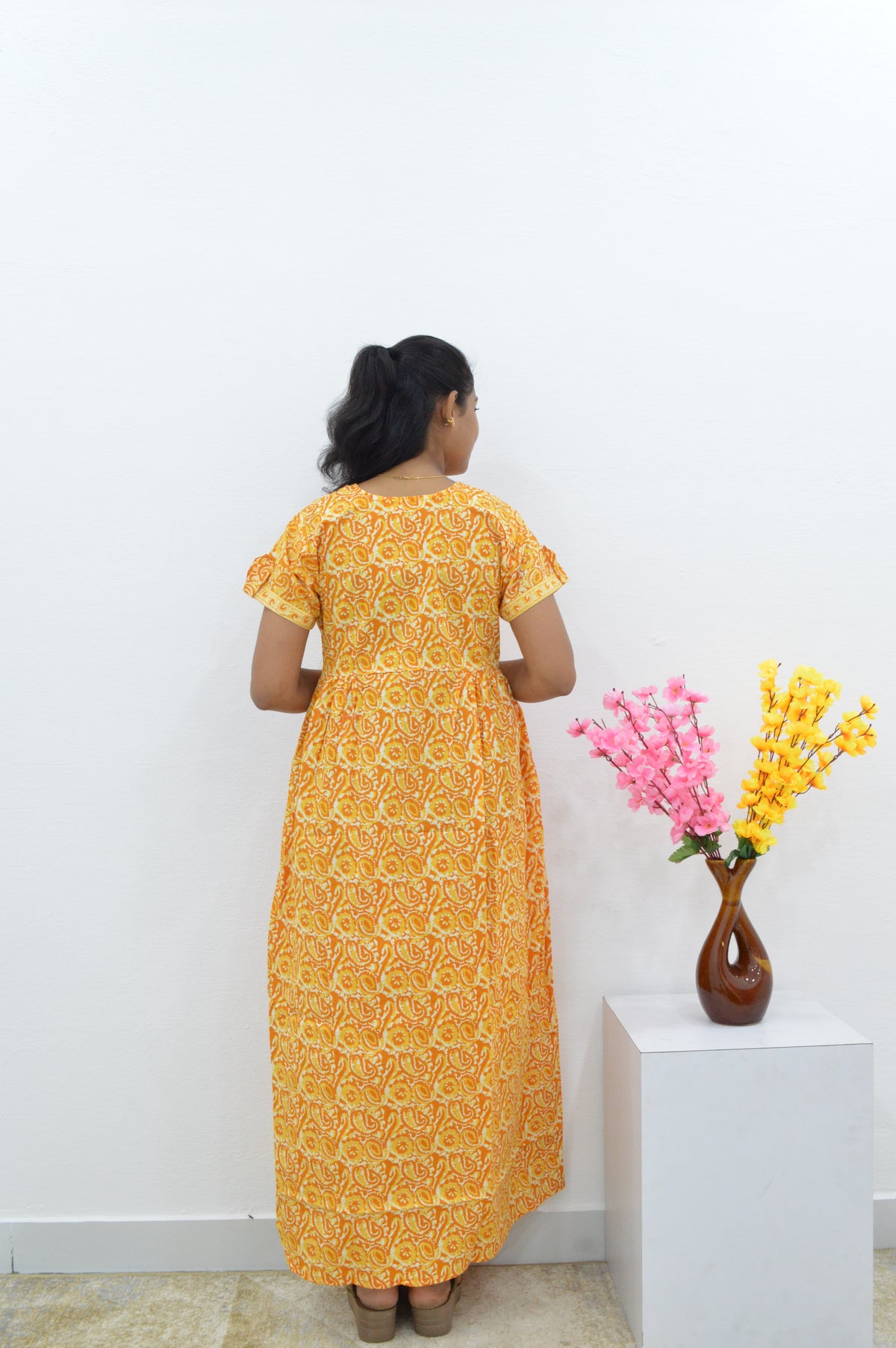 Cotton FROCK Model Casual Wear Nighties | Stylish Pleated Frock Style | Multipurpose Nighties | Pregnancy Wear | Pleated Model | Stylish Nighties for Stylish Women (PWC)