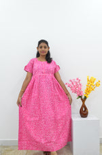 Cotton FROCK Model Casual Wear Nighties | Stylish Pleated Frock Style | Multipurpose Nighties | Pregnancy Wear | Pleated Model | Stylish Nighties for Stylish Women (PWC)