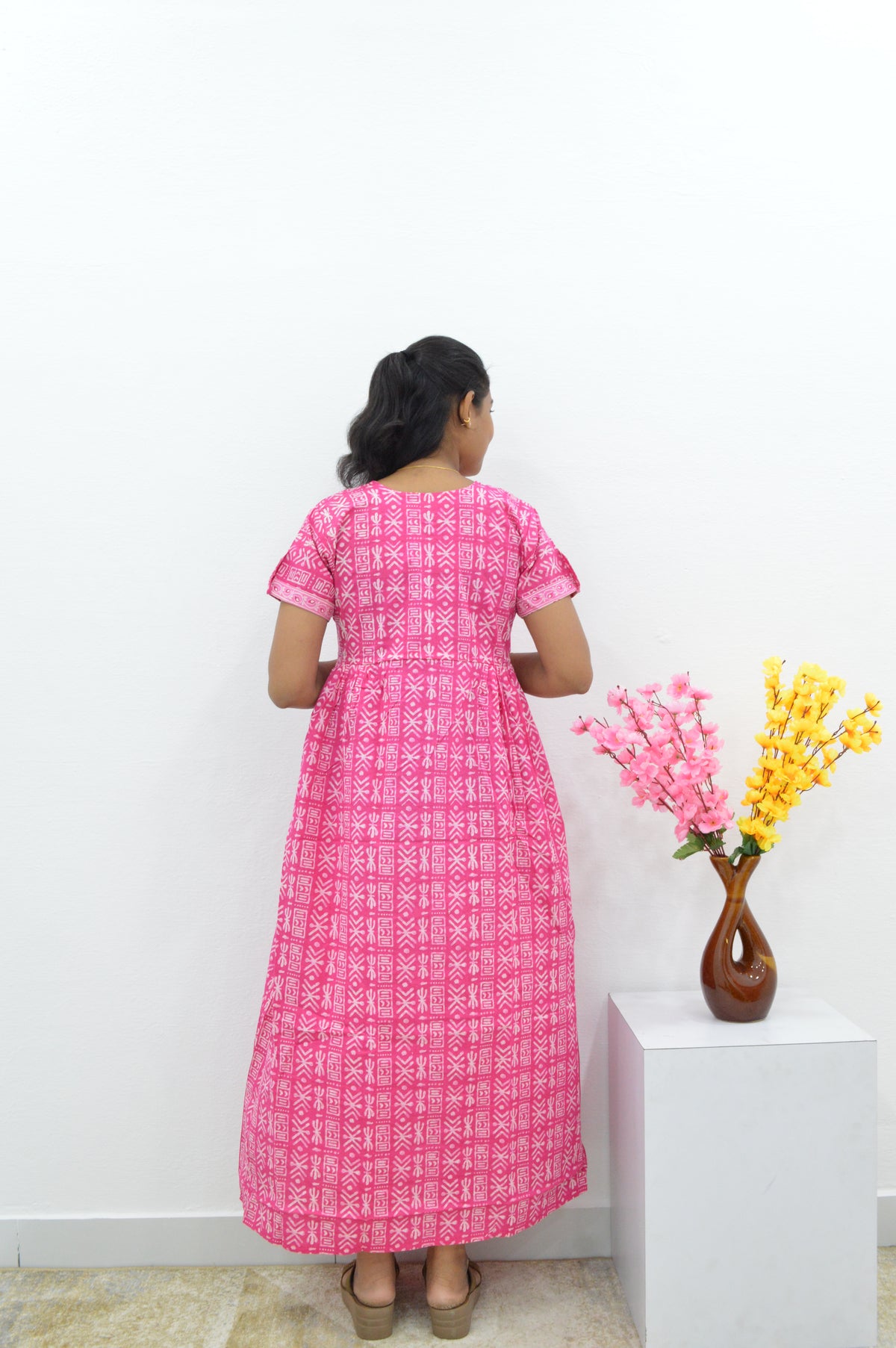 Cotton FROCK Model Casual Wear Nighties | Stylish Pleated Frock Style | Multipurpose Nighties | Pregnancy Wear | Pleated Model | Stylish Nighties for Stylish Women (PWC)