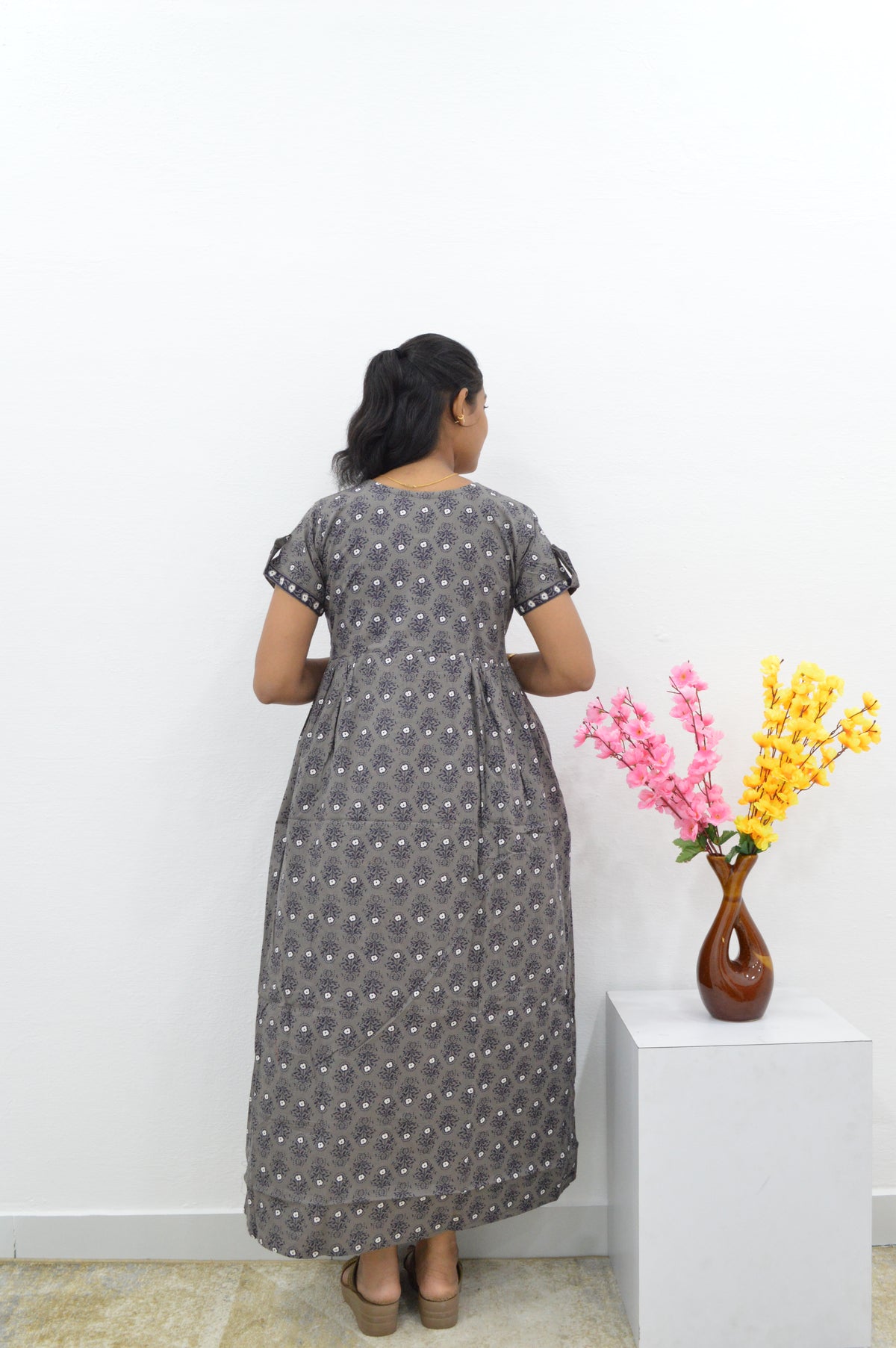 Cotton FROCK Model Casual Wear Nighties | Stylish Pleated Frock Style | Multipurpose Nighties | Pregnancy Wear | Pleated Model | Stylish Nighties for Stylish Women (PWC)