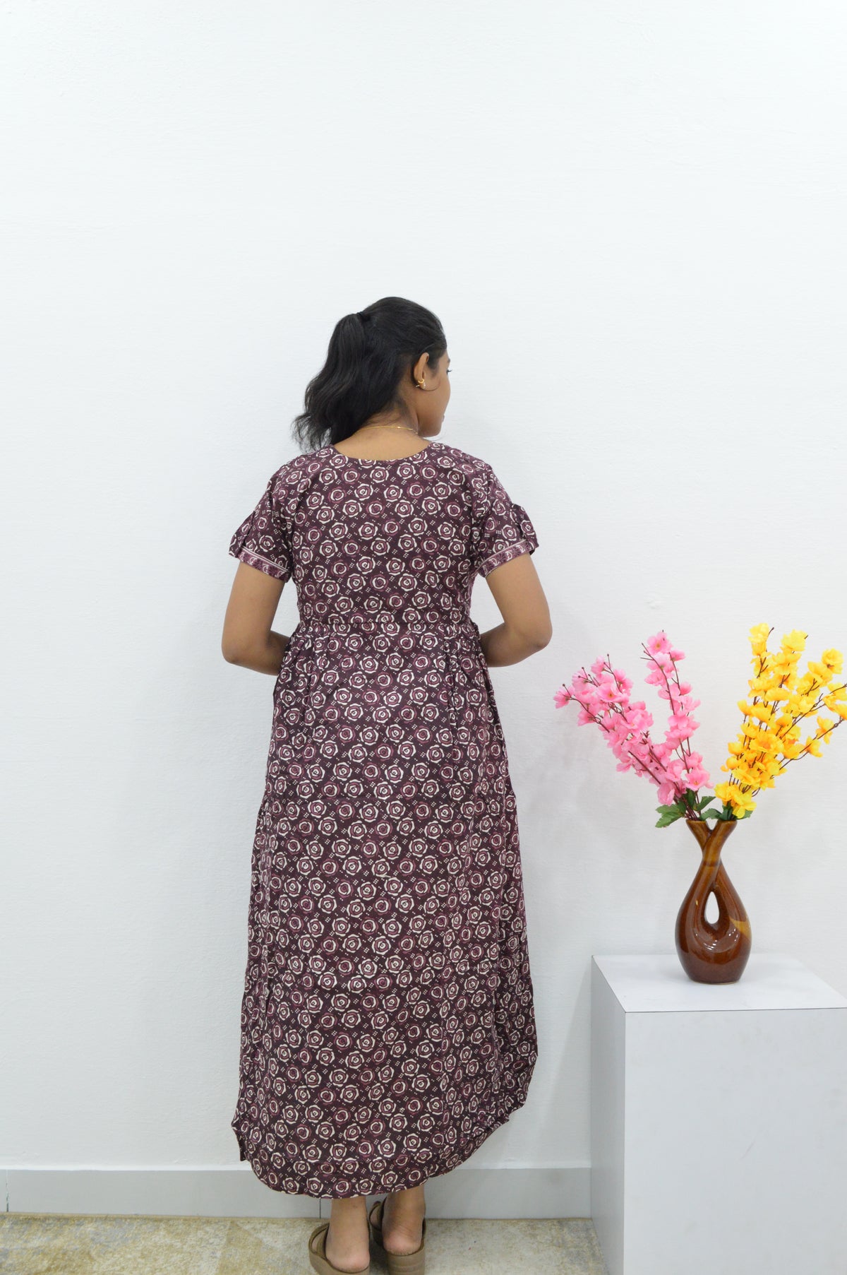 Cotton FROCK Model Casual Wear Nighties | Stylish Pleated Frock Style | Multipurpose Nighties | Pregnancy Wear | Pleated Model | Stylish Nighties for Stylish Women (PWC)